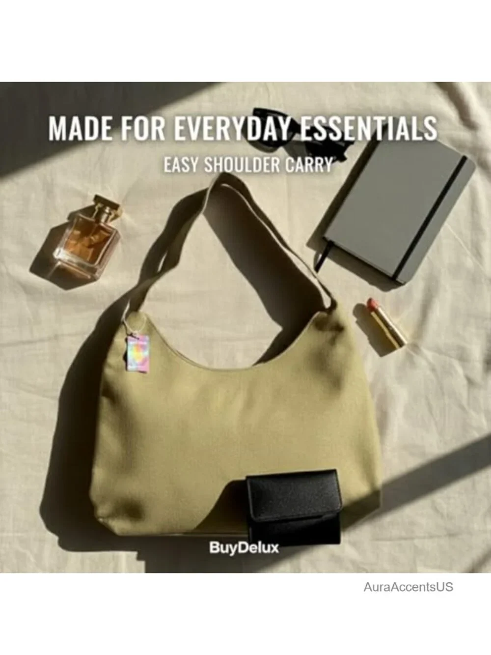 Faux Suede Hobo Tote Bag with Free Wallet, Large Slouchy Shoulder Handbag for